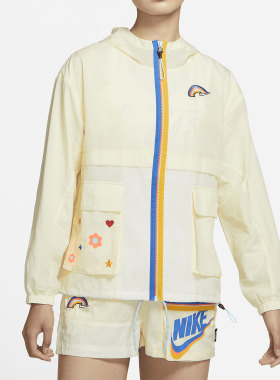 Nike/耐克正品夏季运动休闲连帽女子夹克外套 DJ5375-111