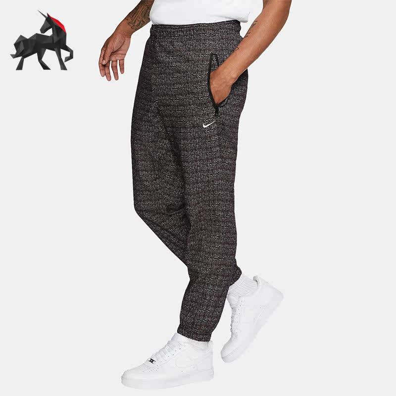 Nike/耐克正品Classic Sport男子意产格子纱线长裤CJ0804-010
