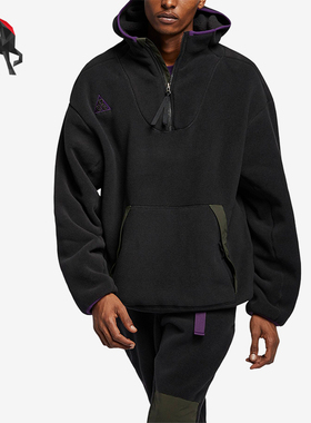 Nike/耐克正品男子羊羔绒保暖防风连帽运动卫衣AJ1987