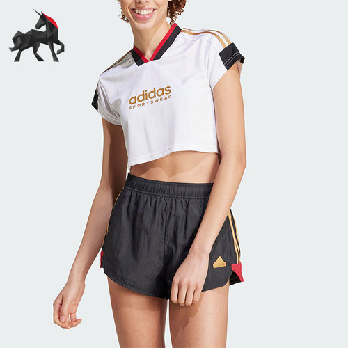 阿迪达斯女士运动休闲短袖