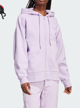 Adidas/阿迪达斯正品SMC女子简约宽松连帽运动夹克外套IJ0580
