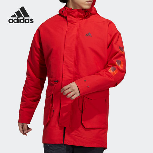Adidas正品男子中长外套夹克