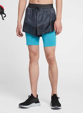 Nike/耐克正品运动休闲 男子健身跑步训练假两件短裤 AQ6444-060
