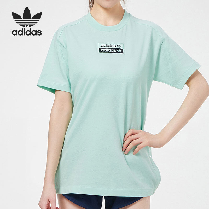 Adidas/阿迪达斯正品 三叶草短袖女半袖圆领宽松T恤GT5996