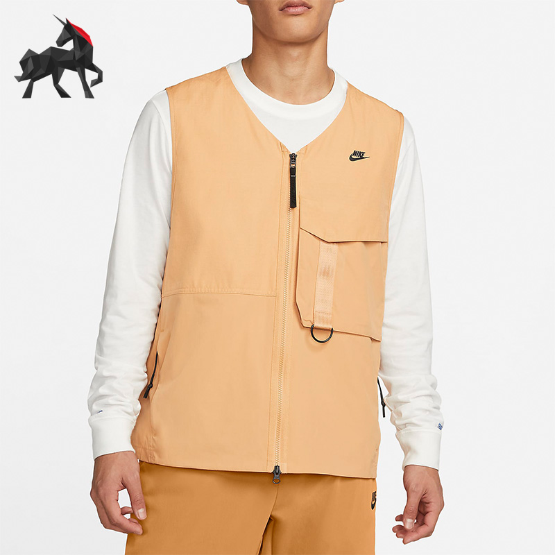 Nike/耐克正品夏男子防风运动工装梭织单马甲 DM5535-737