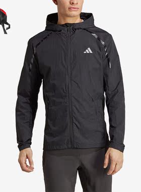 Adidas/阿迪达斯正品跑步男子修身连帽夹克外套IB8264