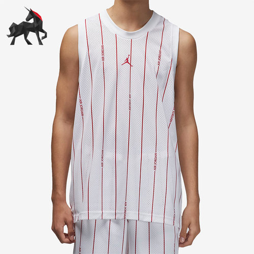 Nike/耐克正品Jordan男子条纹透气男子无袖运动休闲T恤DM1381-010