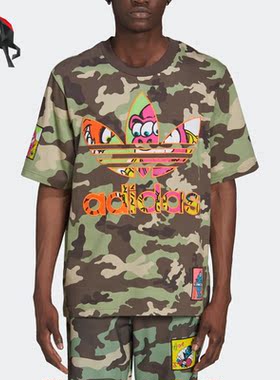 Adidas/阿迪达斯正品三叶草休闲男子时尚潮流短袖T恤 H53374