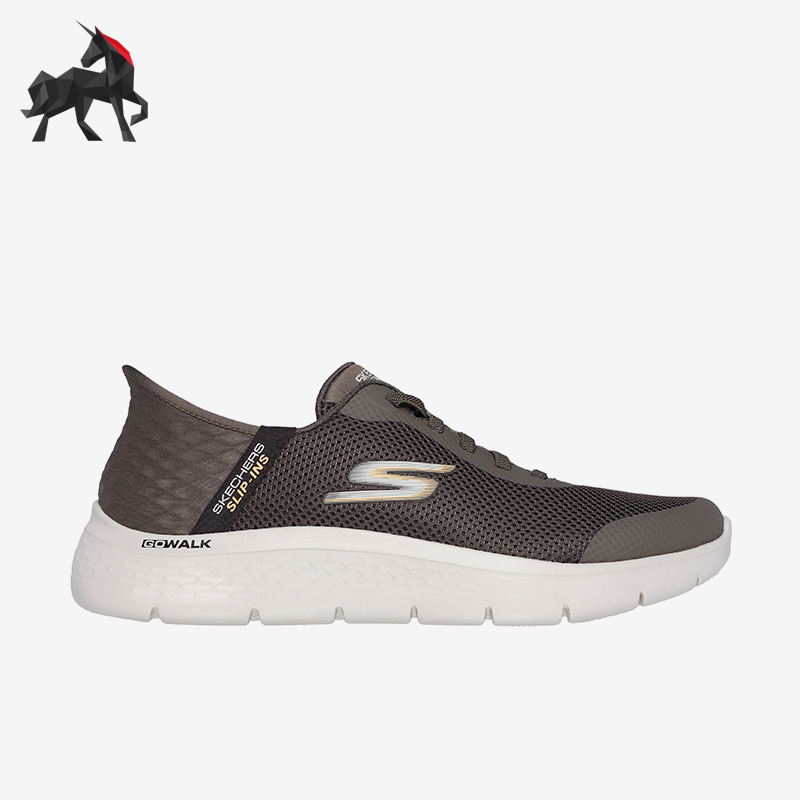 Skechers/斯凯奇正品GO系列男士闪穿厚底一脚蹬跑步鞋