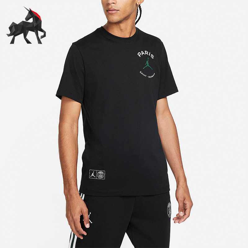 耐克男子PSG联名款字母印花短袖