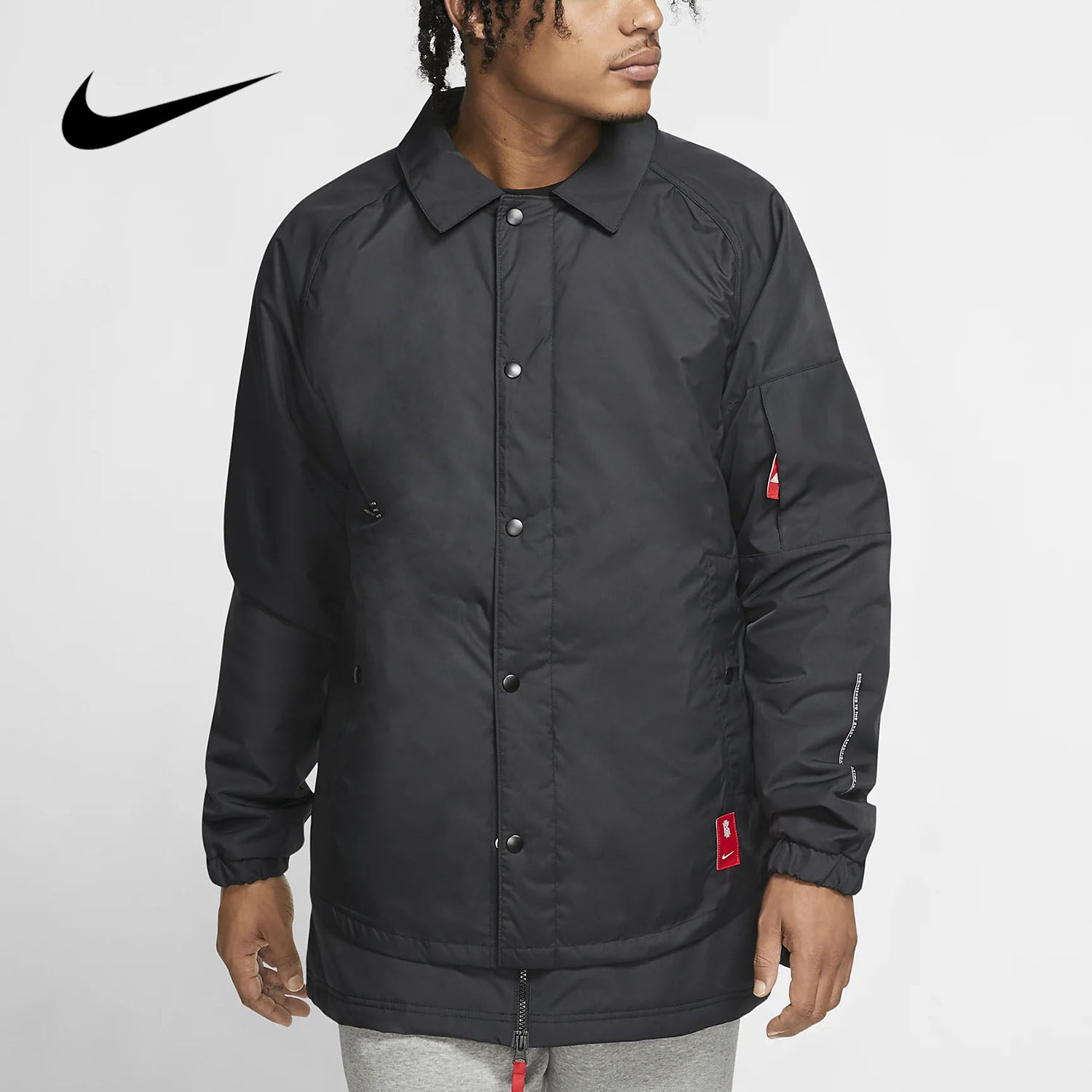 nike/耐克正品春季 kyrie 男子假两件篮球夹克棉服bv9300