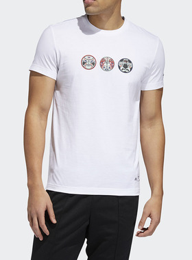 Adidas/阿迪达斯正品夏季男子运动休闲舒适短袖T恤FT2849