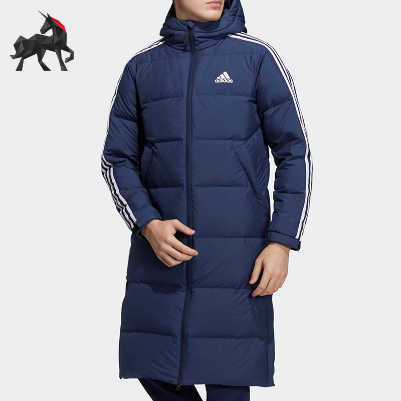 Adidas/阿迪达斯正品冬男女户外运动保暖中长款羽绒服 H20763