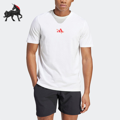 阿迪达斯男子运动短袖