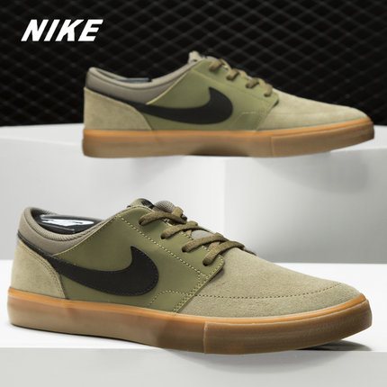 Nike/耐克SB PORTMORE男女翻毛皮运动休闲滑板鞋880266-002 001