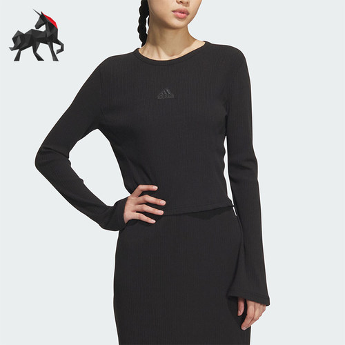 阿迪达斯女士修身长袖T恤
