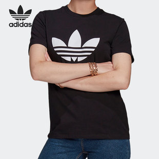 T恤衫 Adidas 女子休闲运动短袖 三叶草 GN2896 阿迪达斯正品