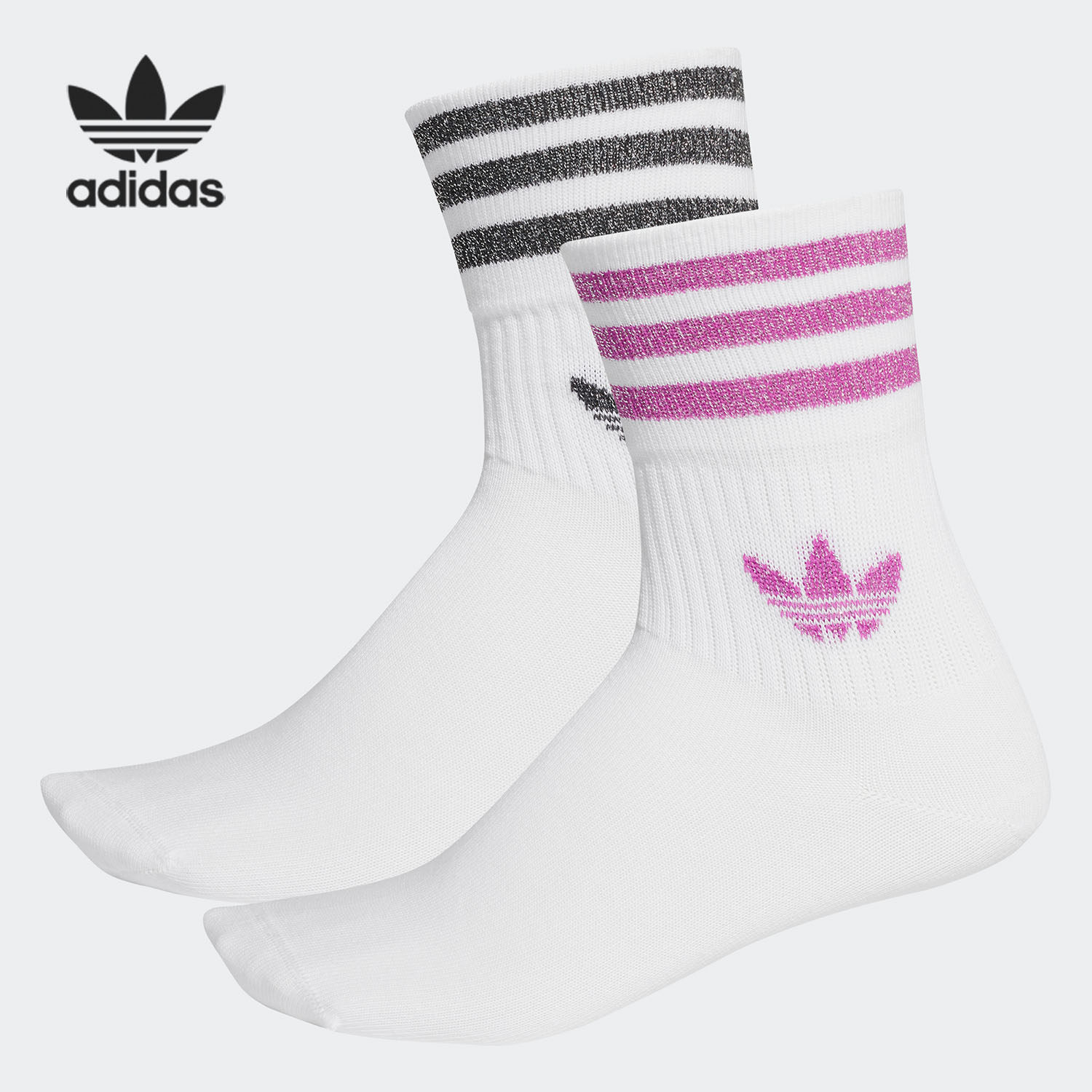 阿迪达斯春季三叶草女子运动袜