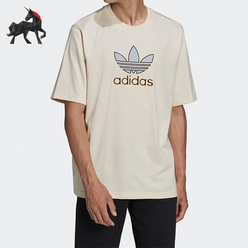 Adidas夏季新款透气运动短袖衫