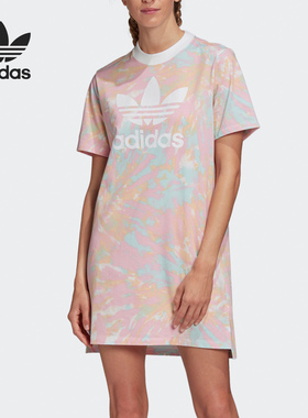 Adidas/阿迪达斯正品三叶草TEE DRESS 女子运动短袖连衣裙 GL6134