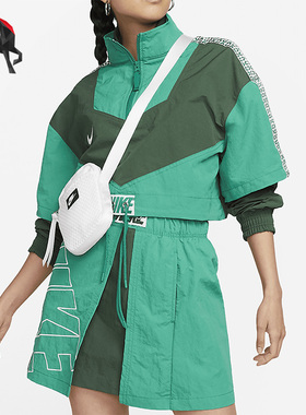 Nike/耐克正品运动梭织女子休闲立领拉链短款夹克FB8373-323