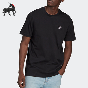 户外男子圆领简约短袖 Adidas 阿迪达斯正品 三叶草夏季 GN3416 T恤
