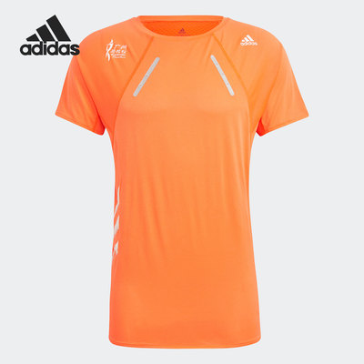 阿迪达斯男子跑步运动短袖T恤