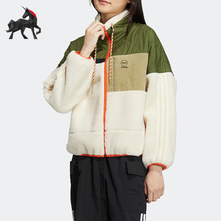 Neo女子保暖摇粒绒运动休闲夹克外套 HN2347 阿迪达斯正品 Adidas