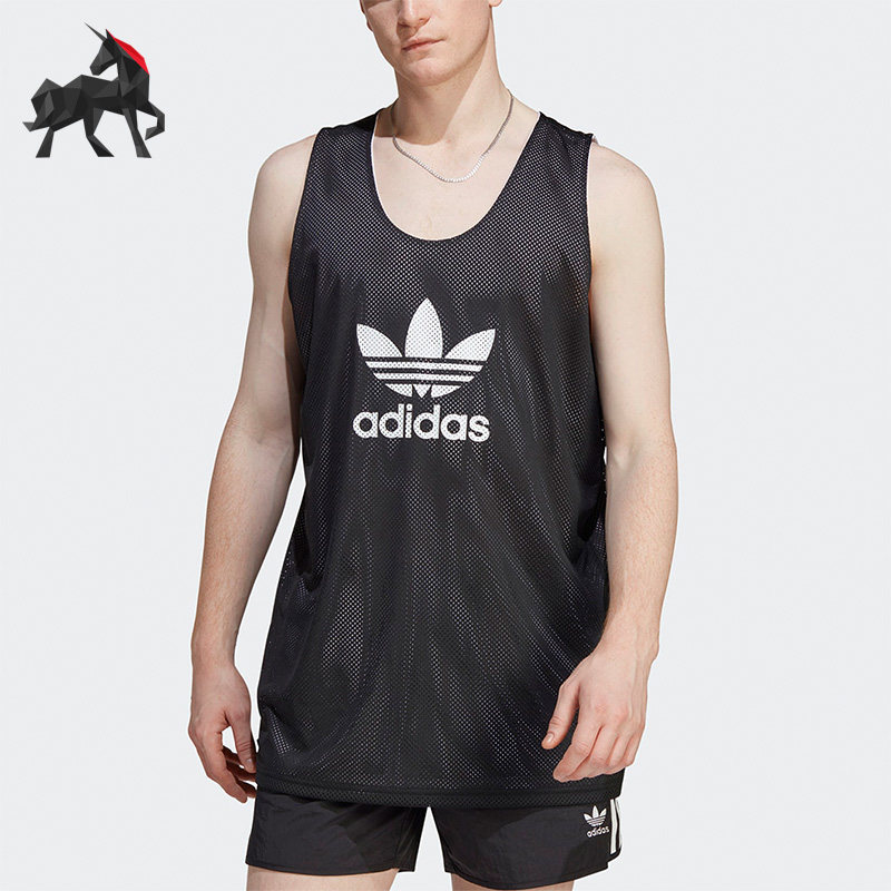 Adidas/阿迪达斯正品夏季三叶草男子运动双面背心HS2067