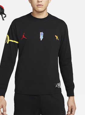 Nike/耐克正品JORDAN X ZION TEE男子圆领长袖休闲T恤 DO6598-010