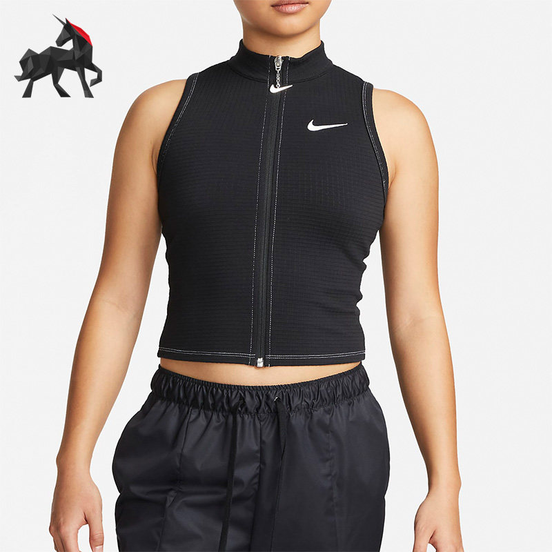 Nike/耐克正品春季工装女子运动无袖立领T恤 DM6196-010,运动服/休闲服装,运动T恤,淘宝优惠券,粉丝福利购,淘宝优惠卷