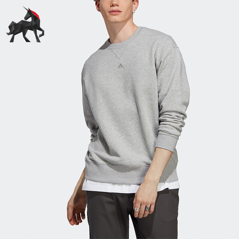 阿迪达斯男子运动休闲圆领卫衣