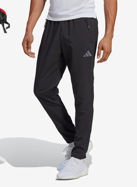 Adidas/阿迪达斯正品男子跑步梭织训练裤透气长裤IB8147