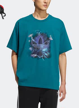 Adidas/阿迪达斯正品夏季三叶草男女休闲运动短袖T恤HM8028