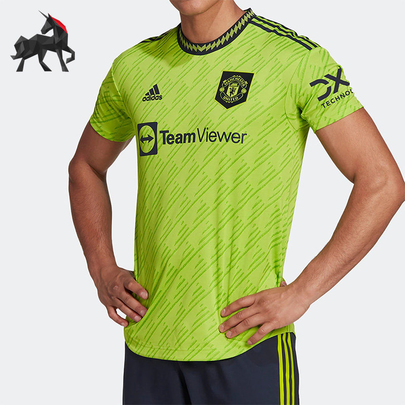 Adidas/阿迪达斯正品男子夏曼联足球运动透气短袖球衣 HE2979