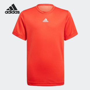 圆领休闲男童运动T恤GM8482 大童短袖 Adidas 阿迪达斯正品
