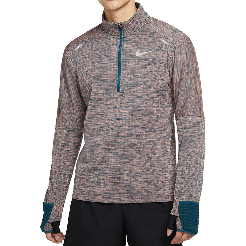 Nike/耐克正品男子半拉链反光跑步运动长袖T恤 CU6088-394