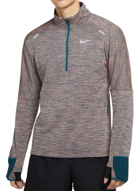 Nike/耐克正品男子半拉链反光跑步运动长袖T恤 CU6088-394