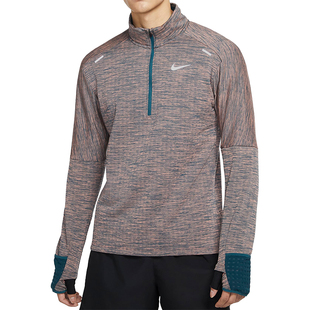 CU6088 Nike T恤 男子半拉链反光跑步运动长袖 394 耐克正品