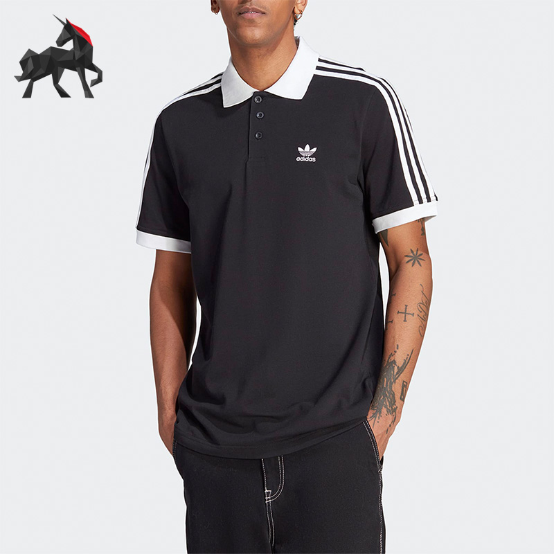 阿迪达斯三叶草男女运动POLO衫