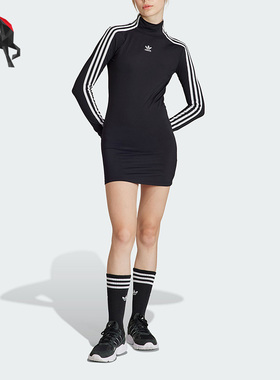 Adidas/阿迪达斯正品三叶草女子时尚修身运动连衣裙IV9333