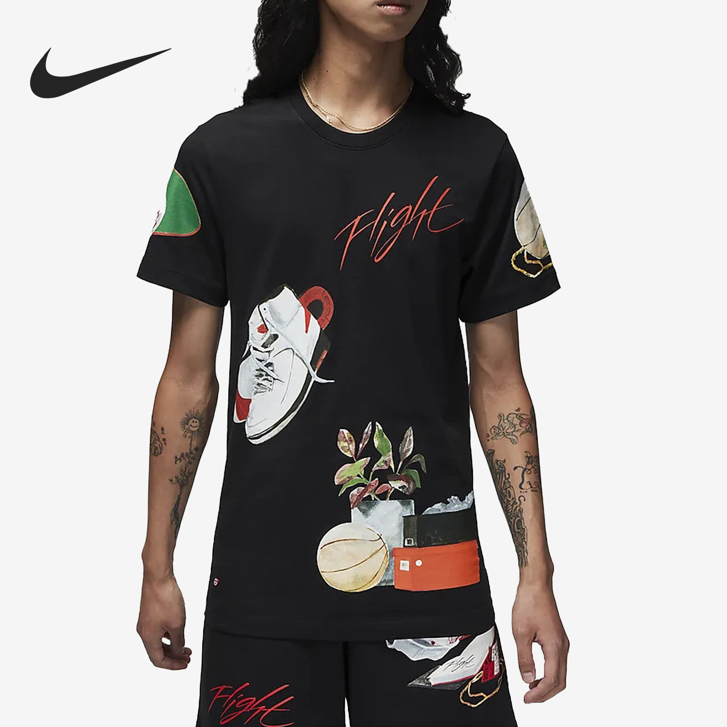 Nike/耐克正品Air Jordan男子休闲时尚印花短袖T恤DQ7379-010
