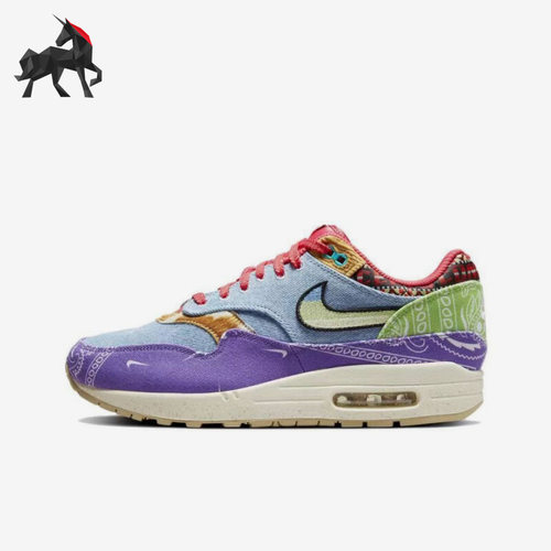 Nike/耐克正品Air Max 1男女同款复古运动腰果花跑步鞋DN1803-500