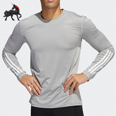 阿迪达斯男子运动长袖T恤