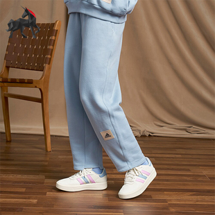 Adidas/阿迪达斯正品女士简约休闲运动针织长裤IJ8443