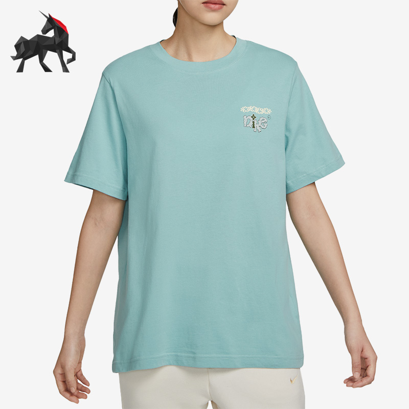 耐克女子运动时尚简约圆领短袖