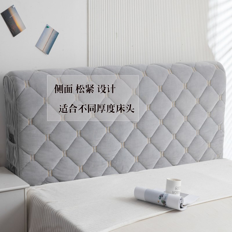 V45O2024新款加厚全包床头套罩床头罩防撞夹棉皮床保护套布艺