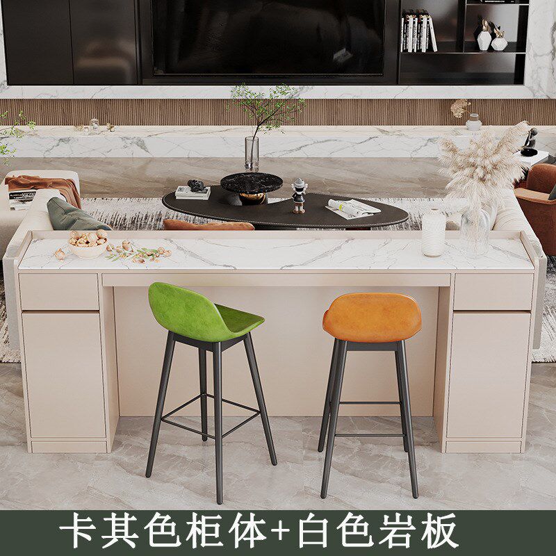 沙发后靠吧台岩板餐边柜简约现代客厅靠背柜横厅隔断岛台餐桌