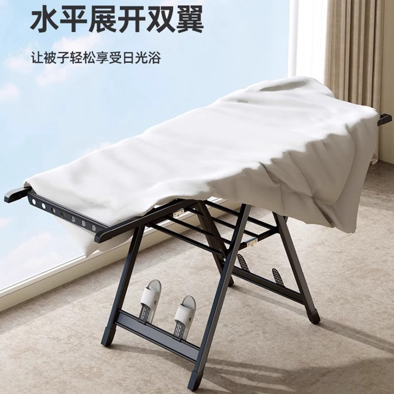 铝合金折叠晾衣架室内落地阳台凉衣架晒被子家用移动晾衣架