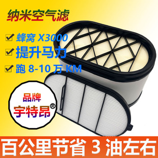 宇特昂适配陕汽德龙X3000纳米空气滤芯欧曼银河580蜂窝空滤X5000